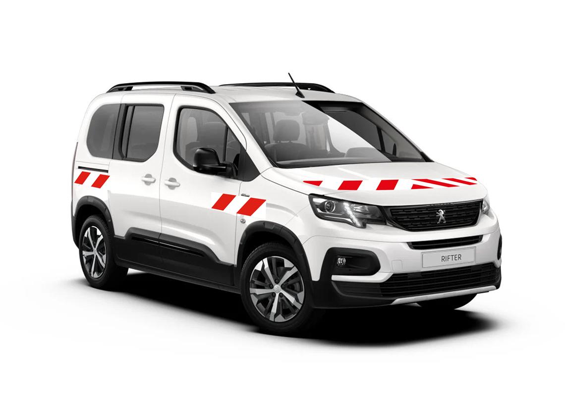 Kit de balisage prédécoupé Classe B PEUGEOT RIFTER 2018-2023